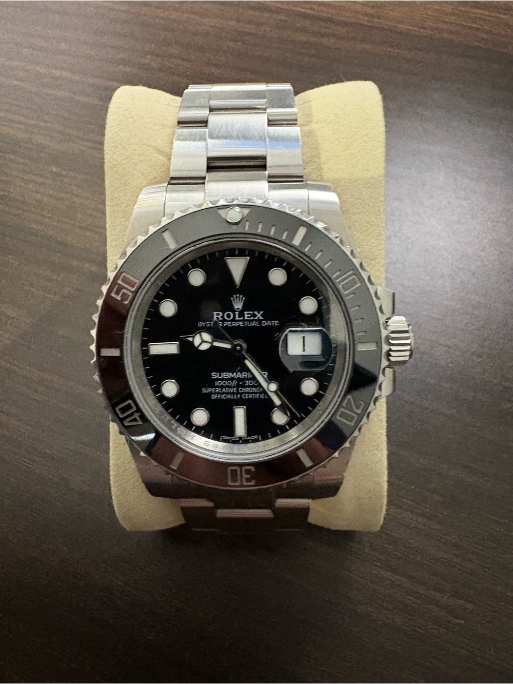 Rolex Black Dial Stainless Steel Men's Dive Watch